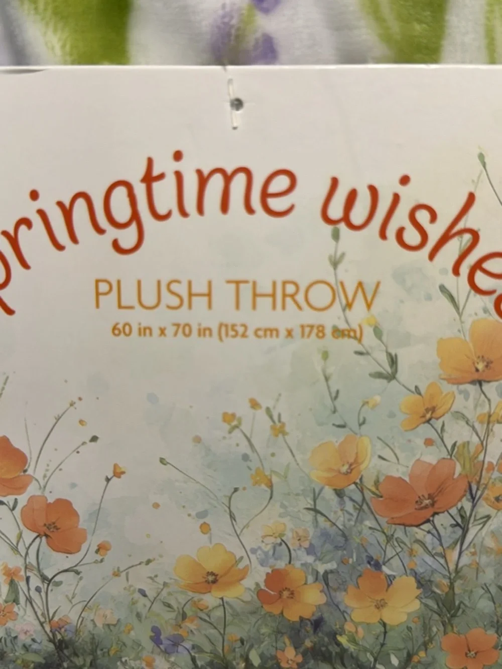 Springtime Wishes Plush Throw - Floral Pastel Bouquet